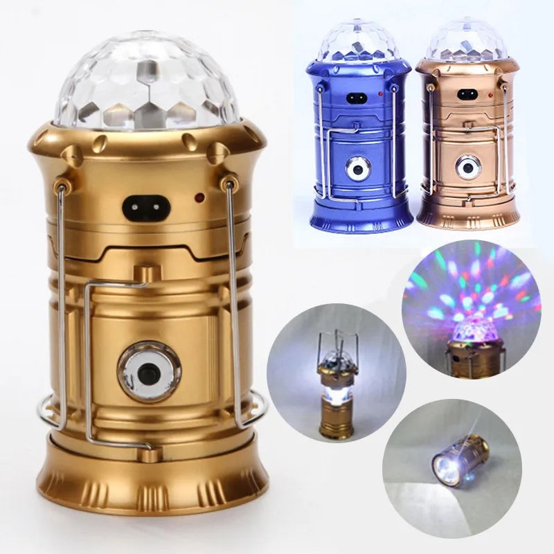 5V Charging Crystal Stage Light Colorful LED Disco Party Lamp Portable Lantern