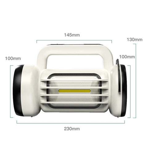 Portable Searchlight With COB Side Light Power Bank