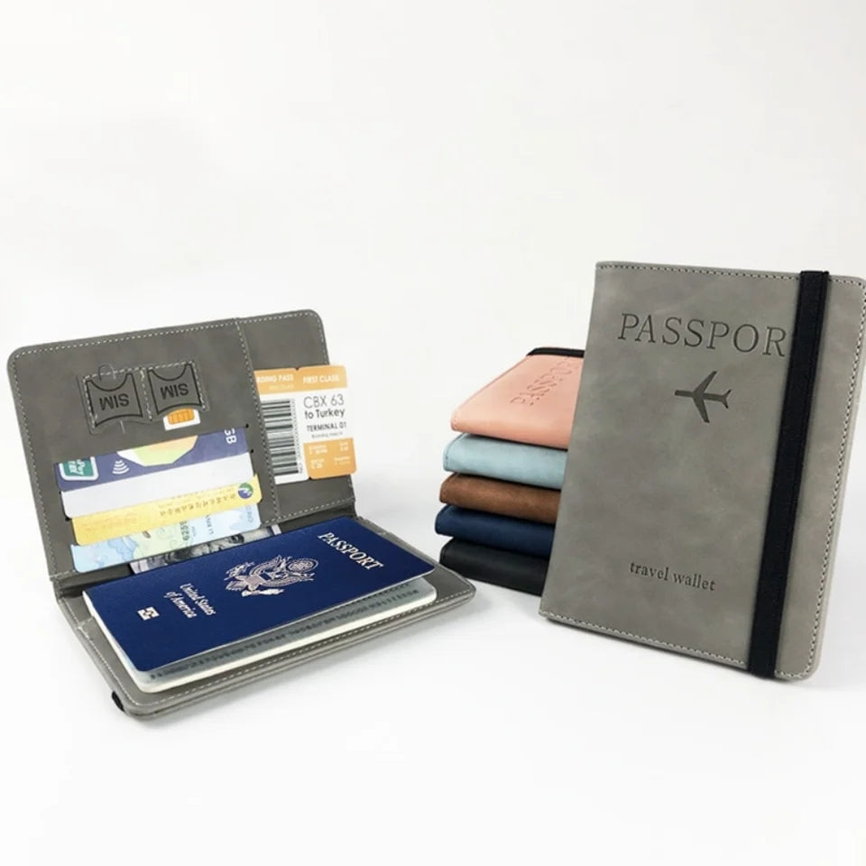 Passport RFID Card Holder |  ID Bank Card Coin Purse RFID Blocking Storage Bag