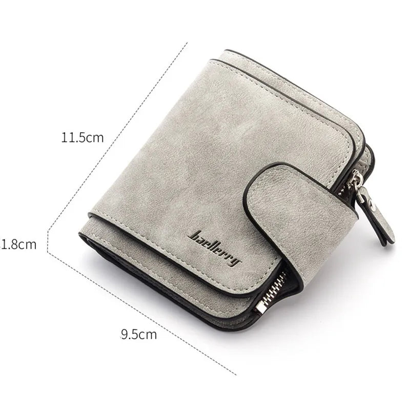 Ladies short fashion Wallet foldable coin zipper purse