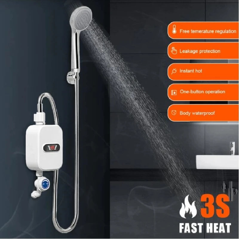 Instant Electric Water Heater Shower Bathroom Faucet EU Plug