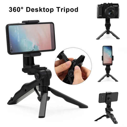 New Mini Foldable 360° Adjustable Tripod Desktop Stand Desk Holder Stabilizer