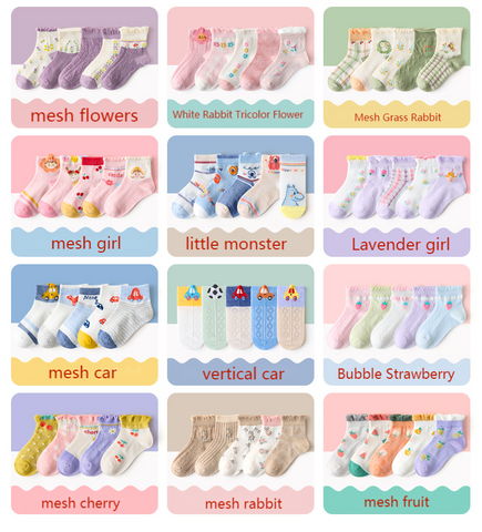 4 Pairs Winter Cartoon Children Warm Towel Socks