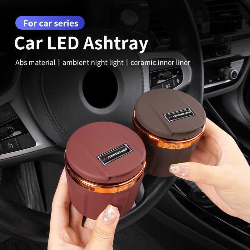 Metal Car Ashtray with LED Light Cig