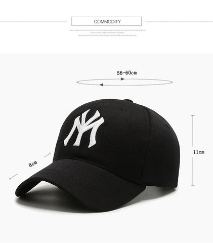 Fashion Letters Embroidery Baseball Sun Hat Unisex Adjustable Cotton