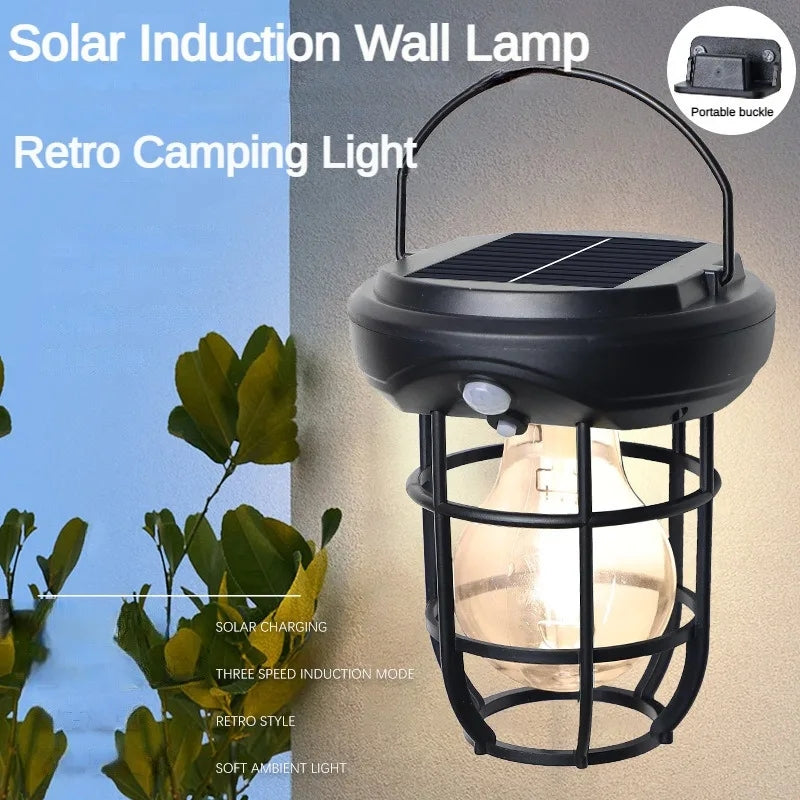 Solar Induction outdoor Led Camping Lantern with Hook