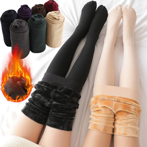 Winter Fleece Tights with Attached Socks