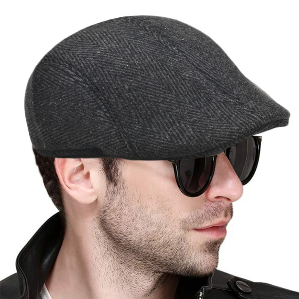 Winter Cap Men Beret Flat Cap - Cap Beret Hat