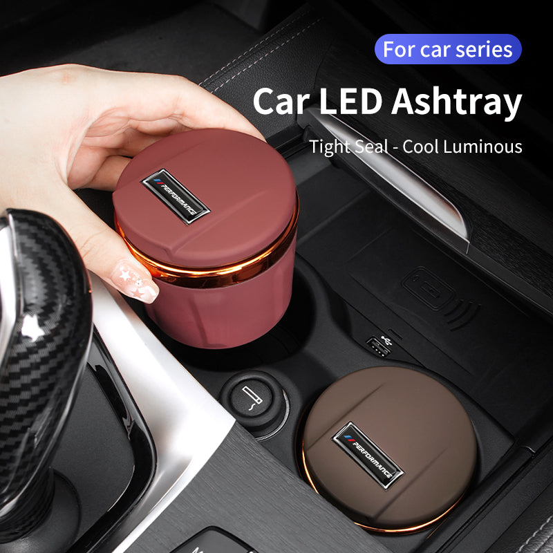 Metal Car Ashtray with LED Light Cig