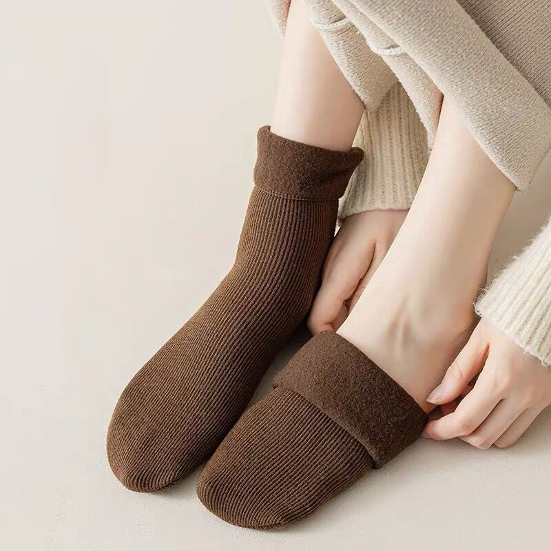 5 Pairs ladies Cashmere Velvet Fleece Socks