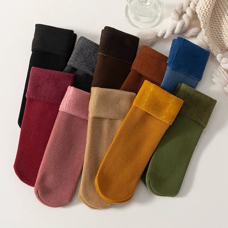 5 Pairs ladies Cashmere Velvet Fleece Socks