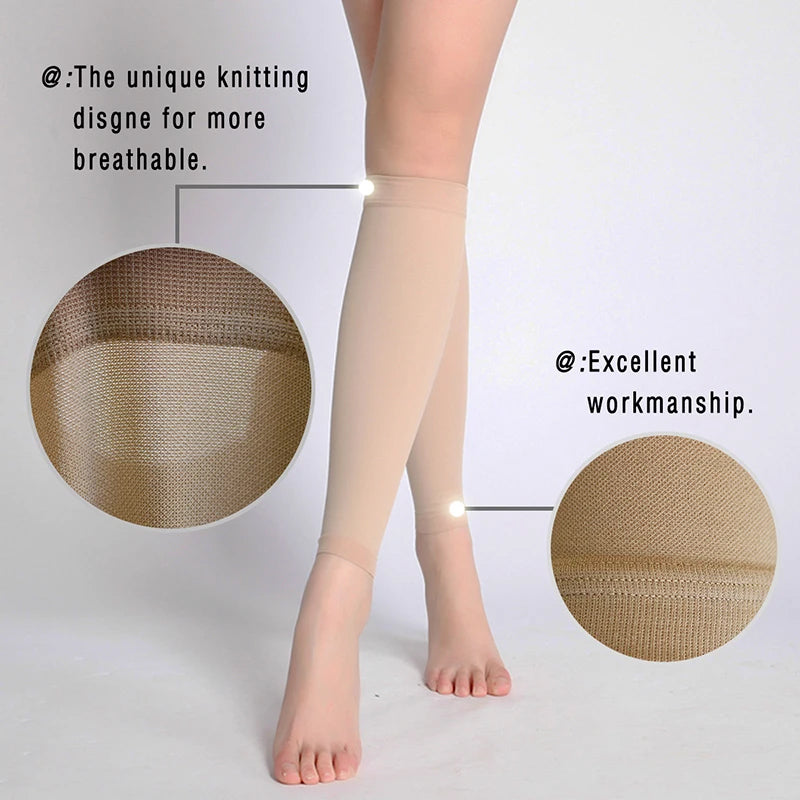 2Pcs Breathable Calf Compression Stockings Varicose Veins Treat