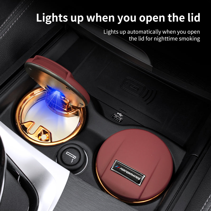 Metal Car Ashtray with LED Light Cig