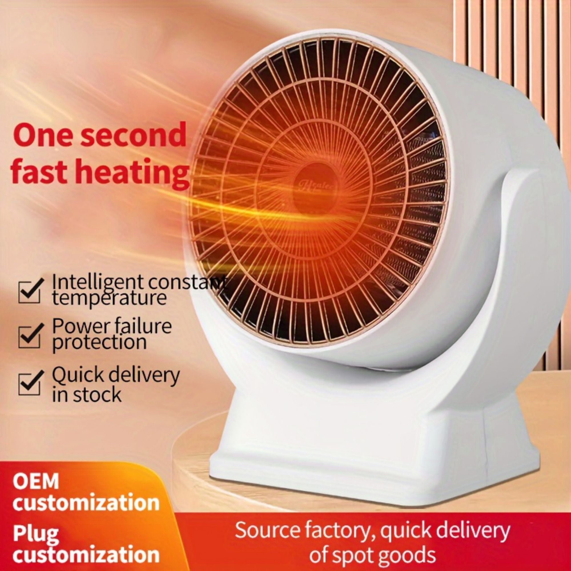 Portable Mini 800W Fast Heating Ceramic Room Heater