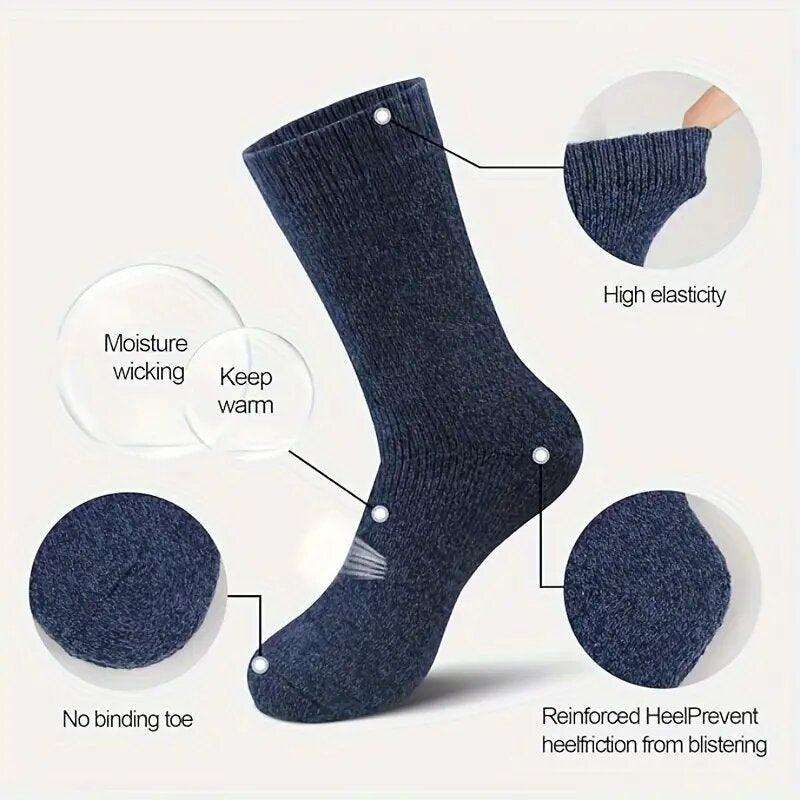 Vip 3 pair Winter Wool Socks Super Thick Warm High Quality