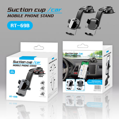 Universal Car Dashboard Smartphone Bracket 360 Degree Rotation Adjustable GPS Phone Car Holder with Suction Cup