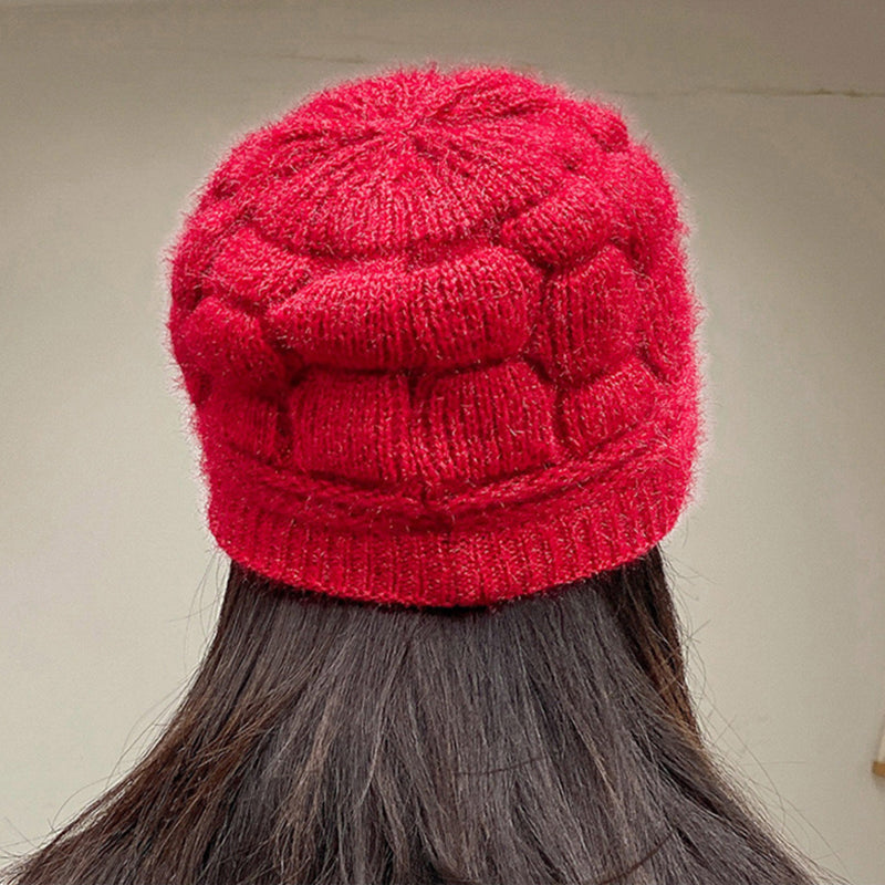 Women Winter Stylish Cap - Female Velvet Warm Woolen Cap