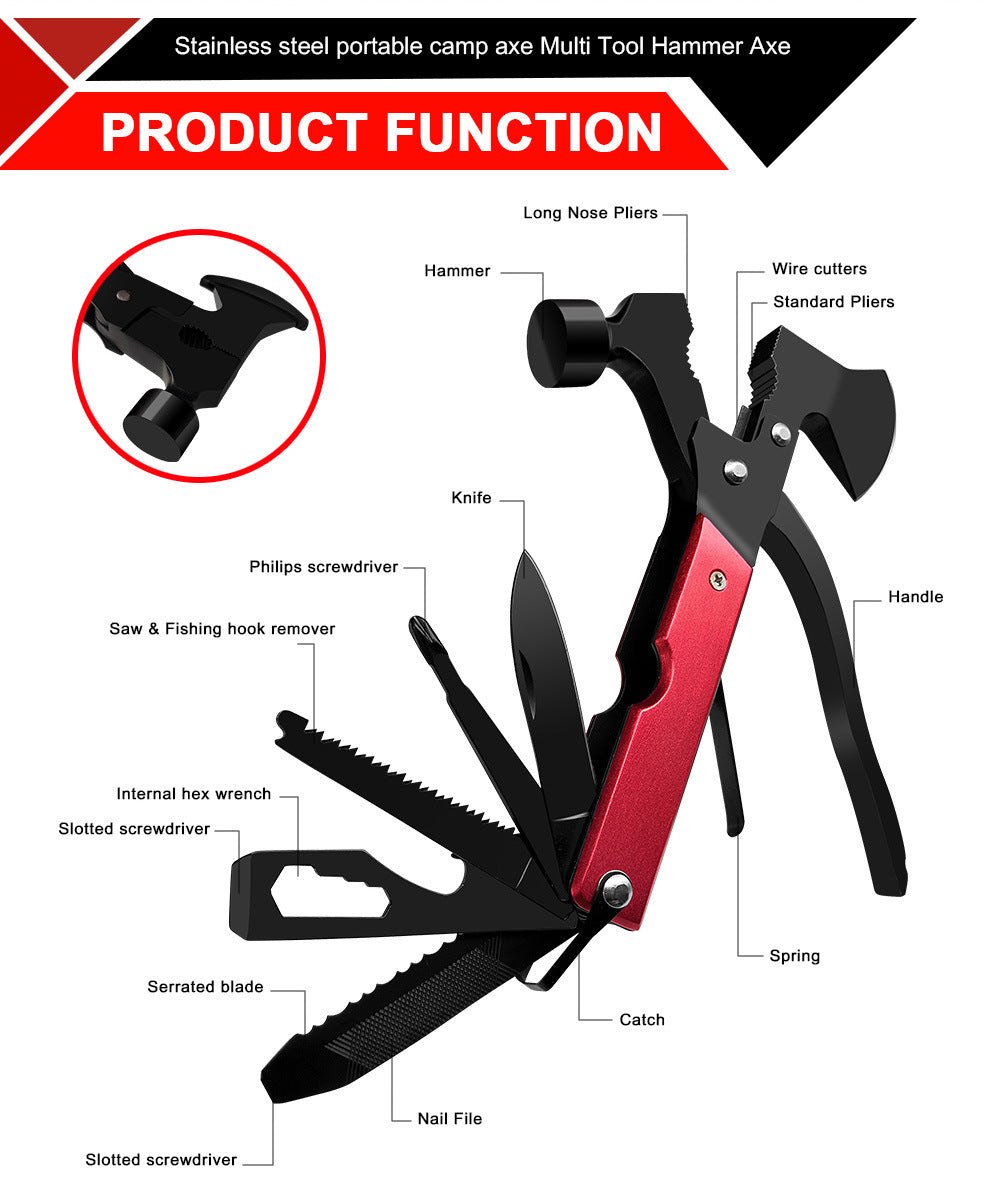 Multifunctional Axe & Hammer Tool kit 18 in 1
