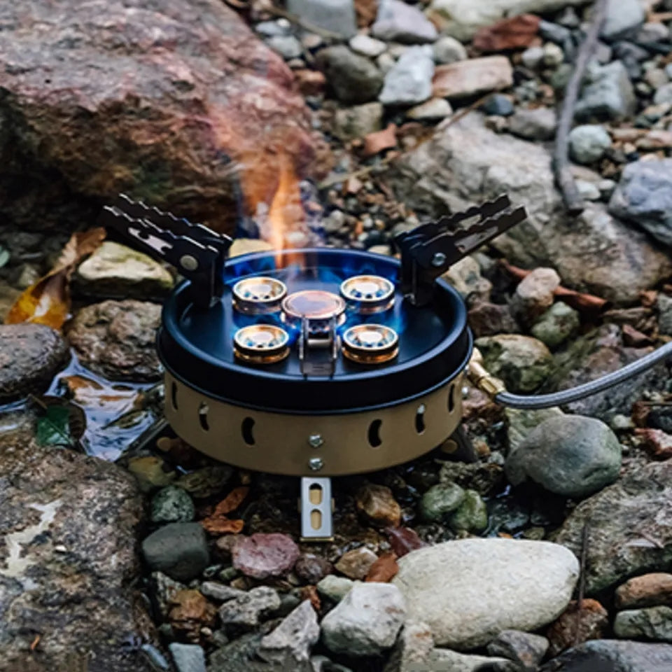 Portable 5 Core 11000W Cassette Stove For Picnic Hiking With box