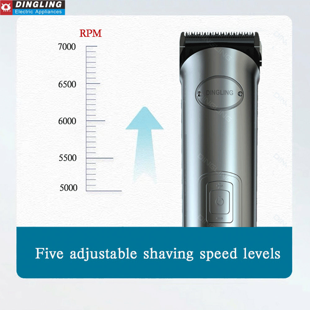 DingLing RF-696 LCD Professional Hair Clipper Electric Hair Trimmer