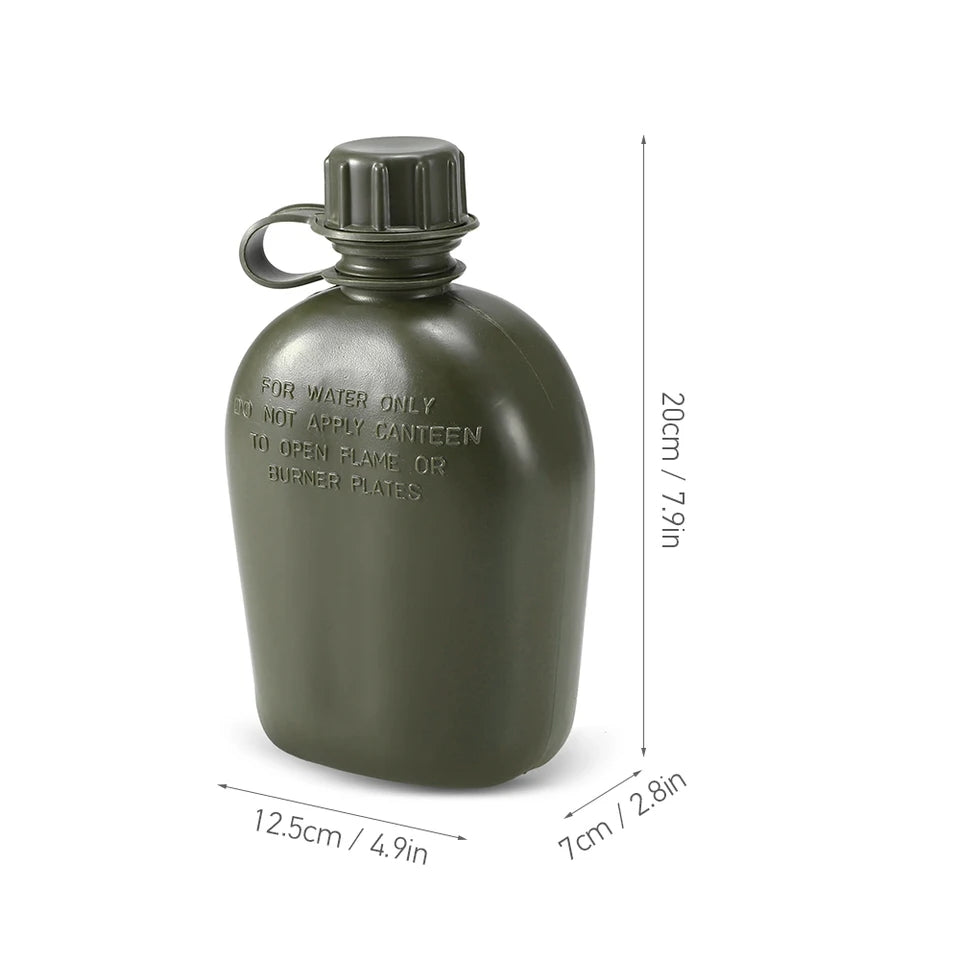 1L Outdoor Military Survival Water Bottle Kettle