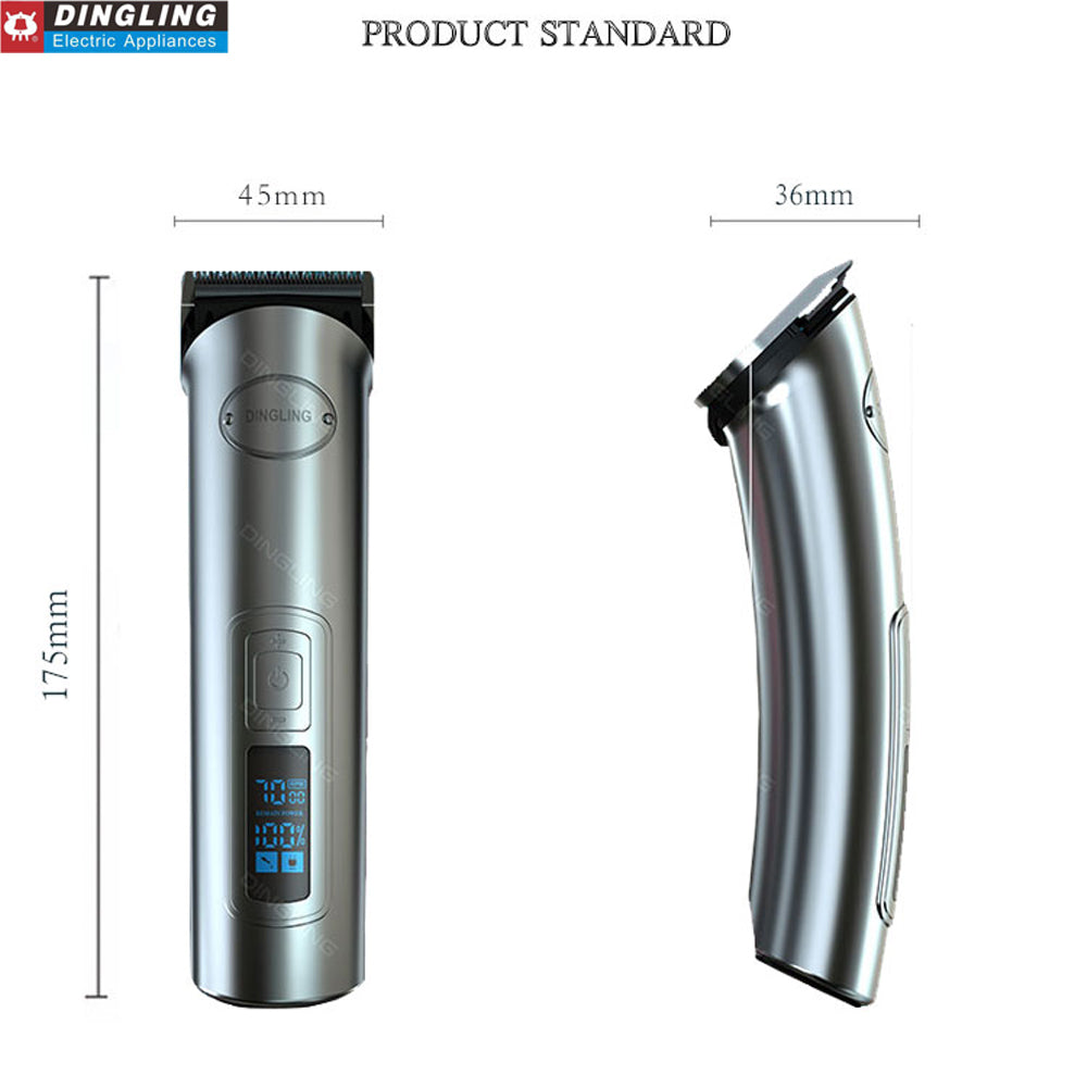 DingLing RF-696 LCD Professional Hair Clipper Electric Hair Trimmer