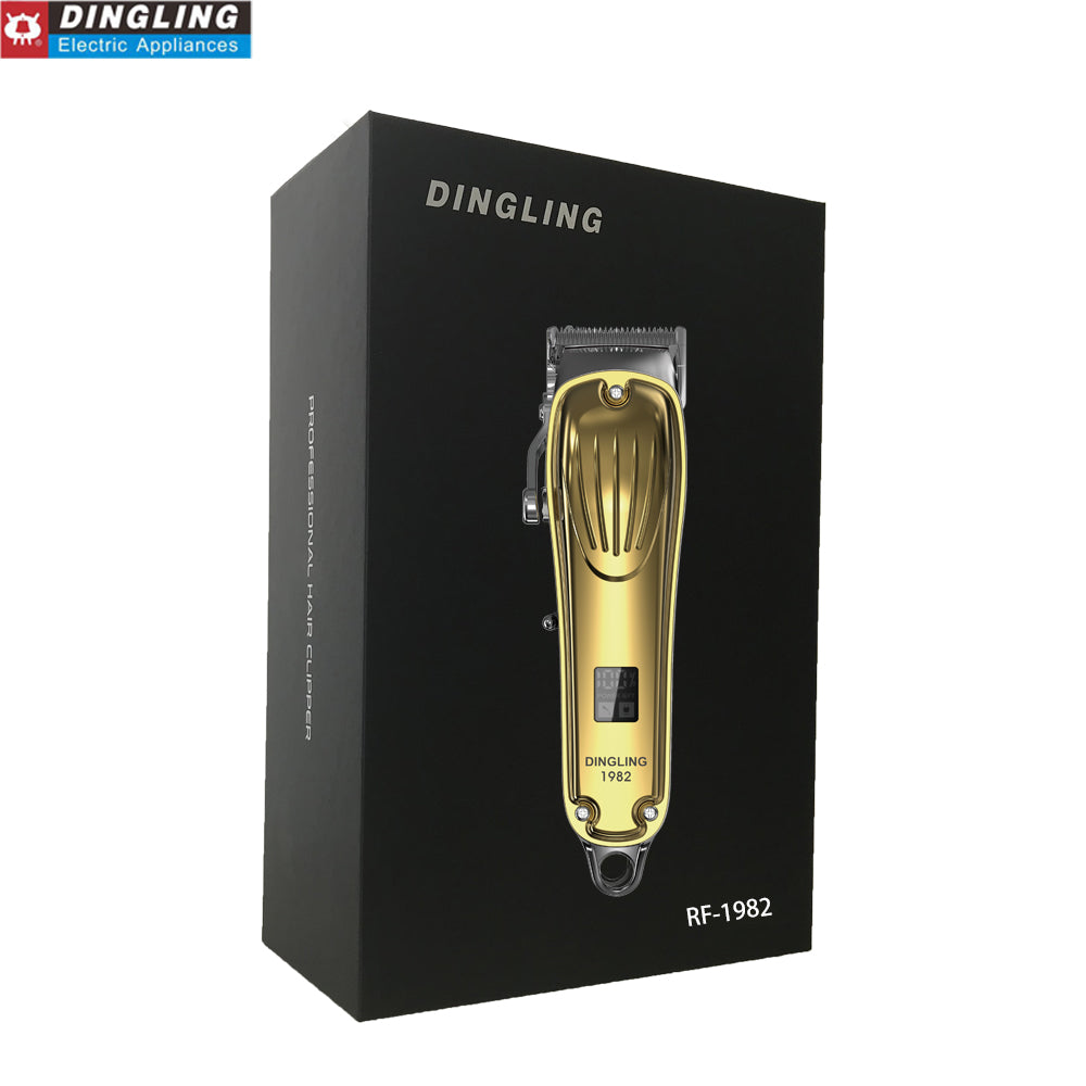 DingLing 1982 Gold Metal Barber Professional Hair Clipper