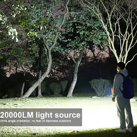 10000mah Camping Lamp B-36 20000LM USB Rechargeable LED Solar Flood Light with Magnet Strong Light Portable