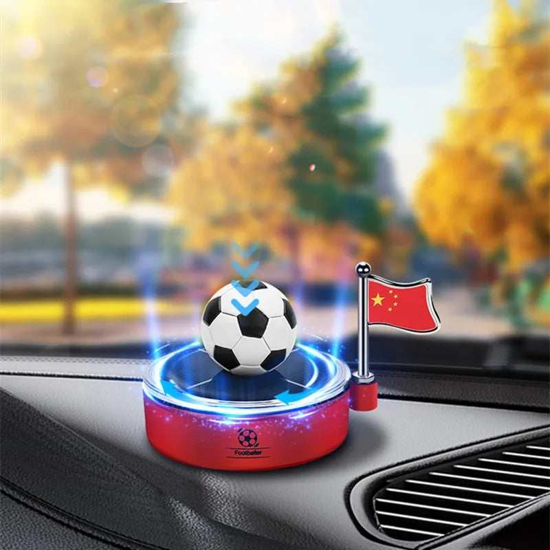 Solar Football Kit Solar Decoration Rotating Football With Fragrance | Car Interior Decor ...