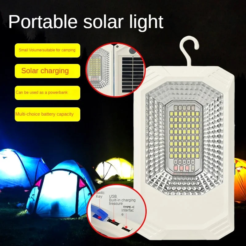 100w Solar Light 5000mAh Bright Wireless Wall Lamp with Emergency Powerbank