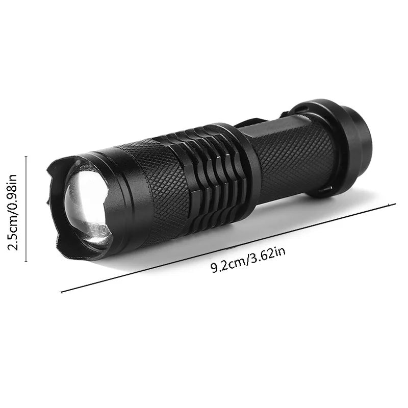 3 Mode Rechargeable Torch Light XPE+COB Dual Lights 1000LM Zoomable USB Flashlight