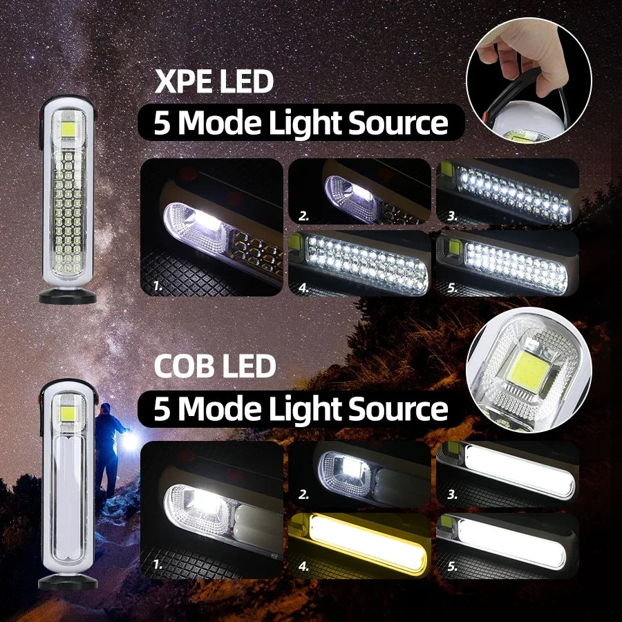 Solar LED Wall Light - 100W/200W USB Rechargeable