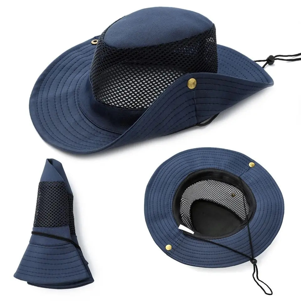 Outdoor Mesh Hiking Cap Sun Protection Bucket Hat