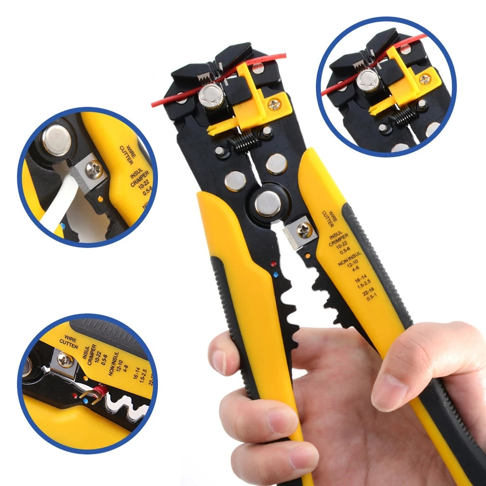 Self-Adjusting insulation pliers Crimping Cutter Wire Stripper Tool