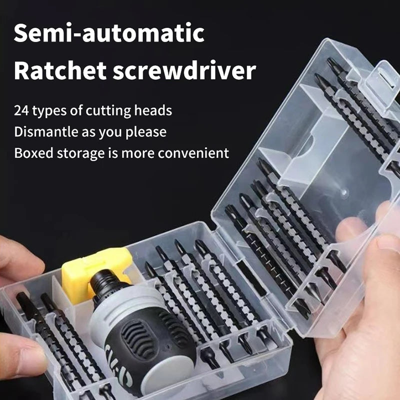 26 in 1 Ratchet Screwdriver Set Magnetic Dual-purpose
