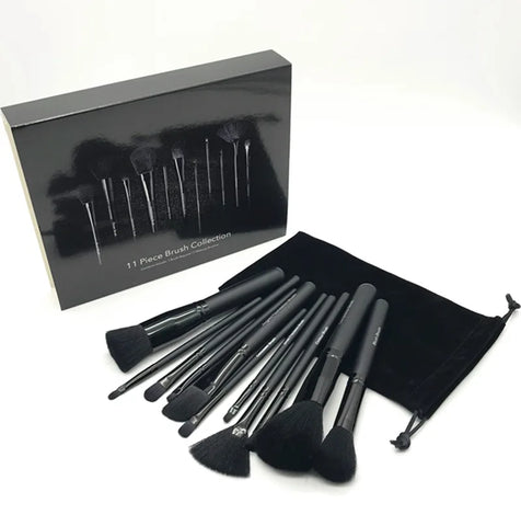 Makeup 11 Pcs Tv Parlor Black Makeup Brush Set