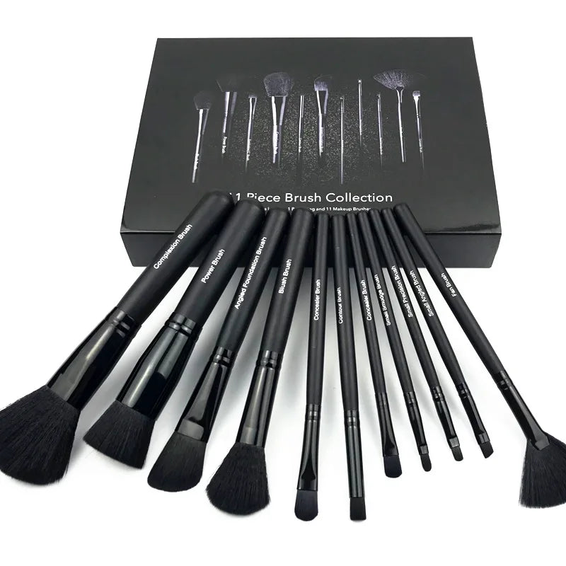 Makeup 11 Pcs Tv Parlor Black Makeup Brush Set