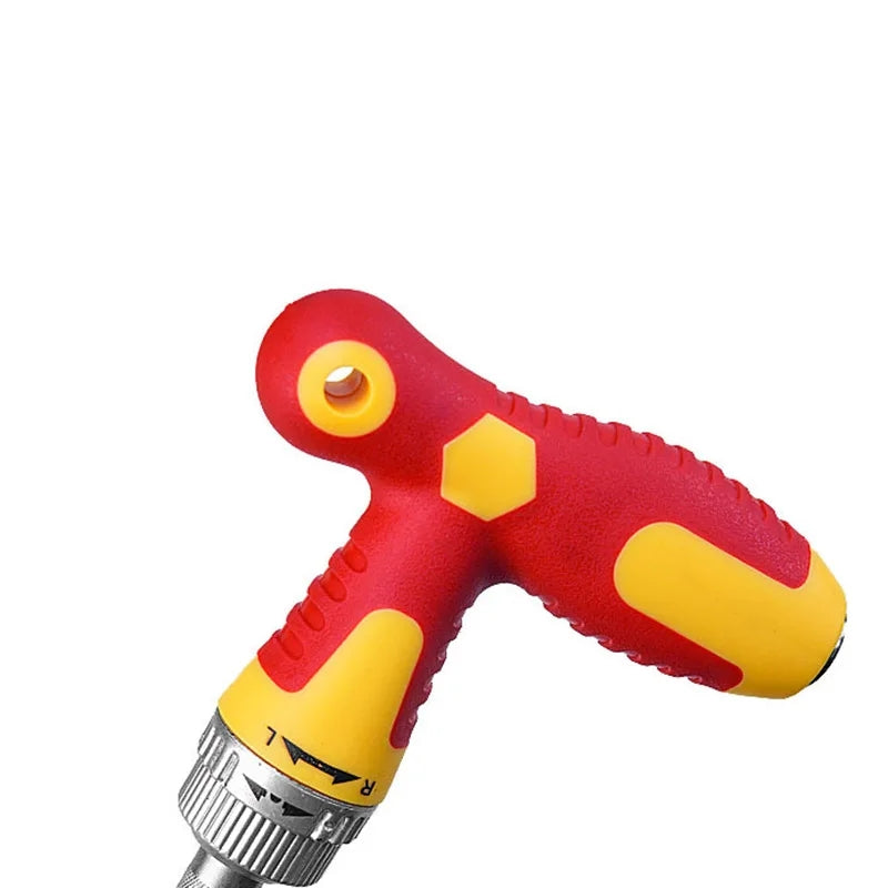 T-Shaped Bidirectional Ratchet Screwdriver Set