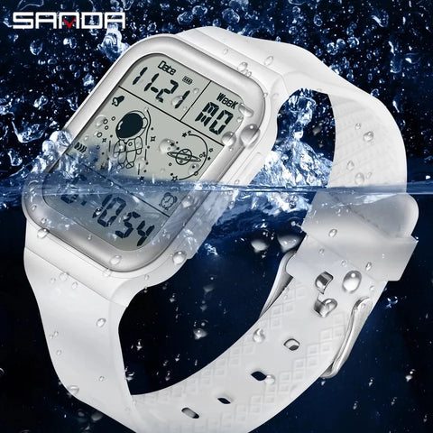 LASIKA LED Digital Watch For Men Women Alarm Sport Waterproof Luminous Watching