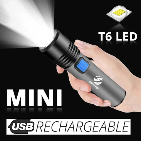 K-31 USB Rechargeable Battery Led Flashlight Zoomable Aluminum Torch Waterproof For Bike Camping Light Lam