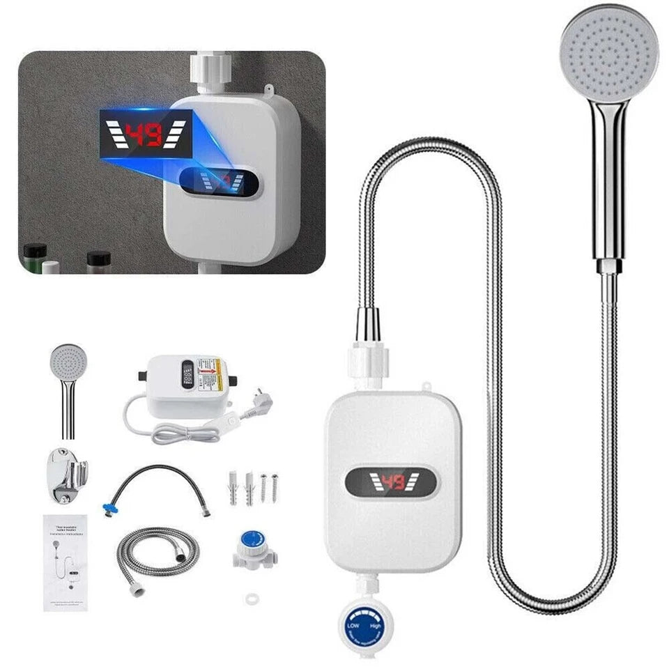 Instant Electric Water Heater Shower Bathroom Faucet EU Plug