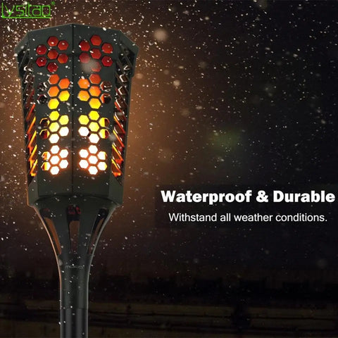 LED Solar Garden Flame Lamp Outdoor Waterproof