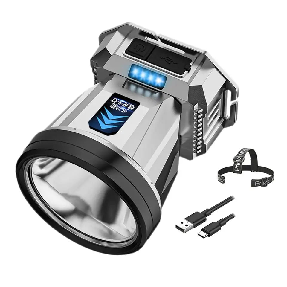 Waterproof Rechargeable Power Headlight 10000 High Lumens LED Head Lamp Waterproof