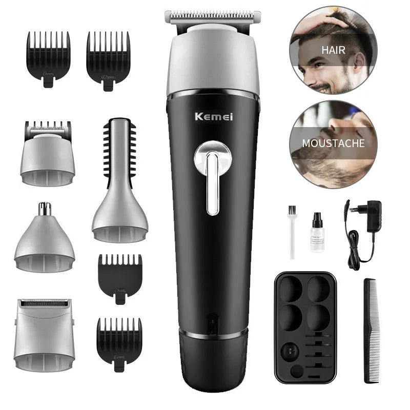KEMEI 10 In 1 Rechargeable Trimmer For Hair comb nose trimmer also use for shaving