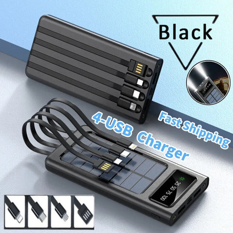 4 in 1 Solar Power Bank 10/20/50000mah Ultra-large Capacity