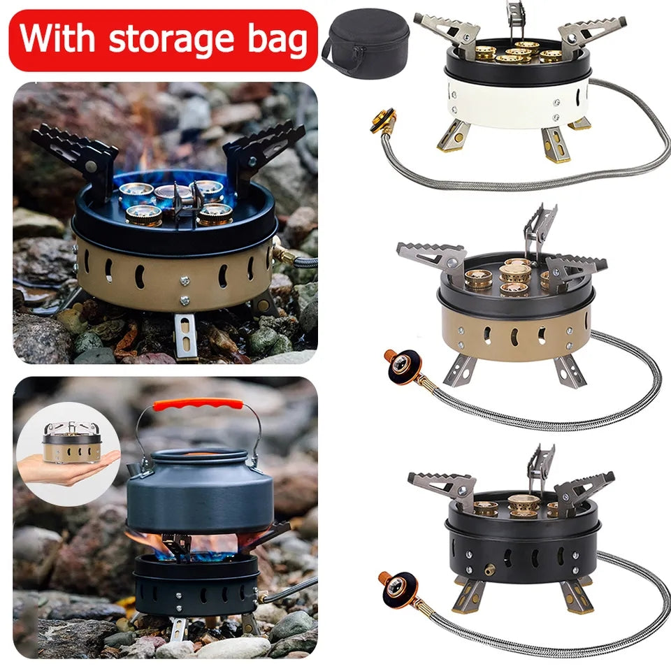 Portable 5 Core 11000W Cassette Stove For Picnic Hiking With box