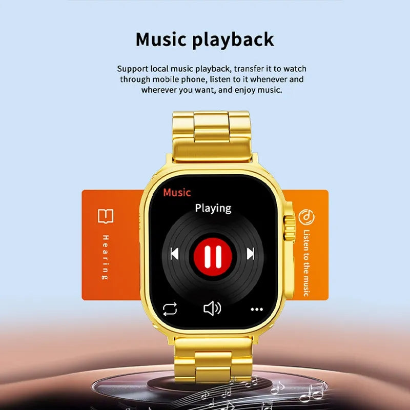 Watch 8 Ultra Smart Watch - Premium 24K Gold Series