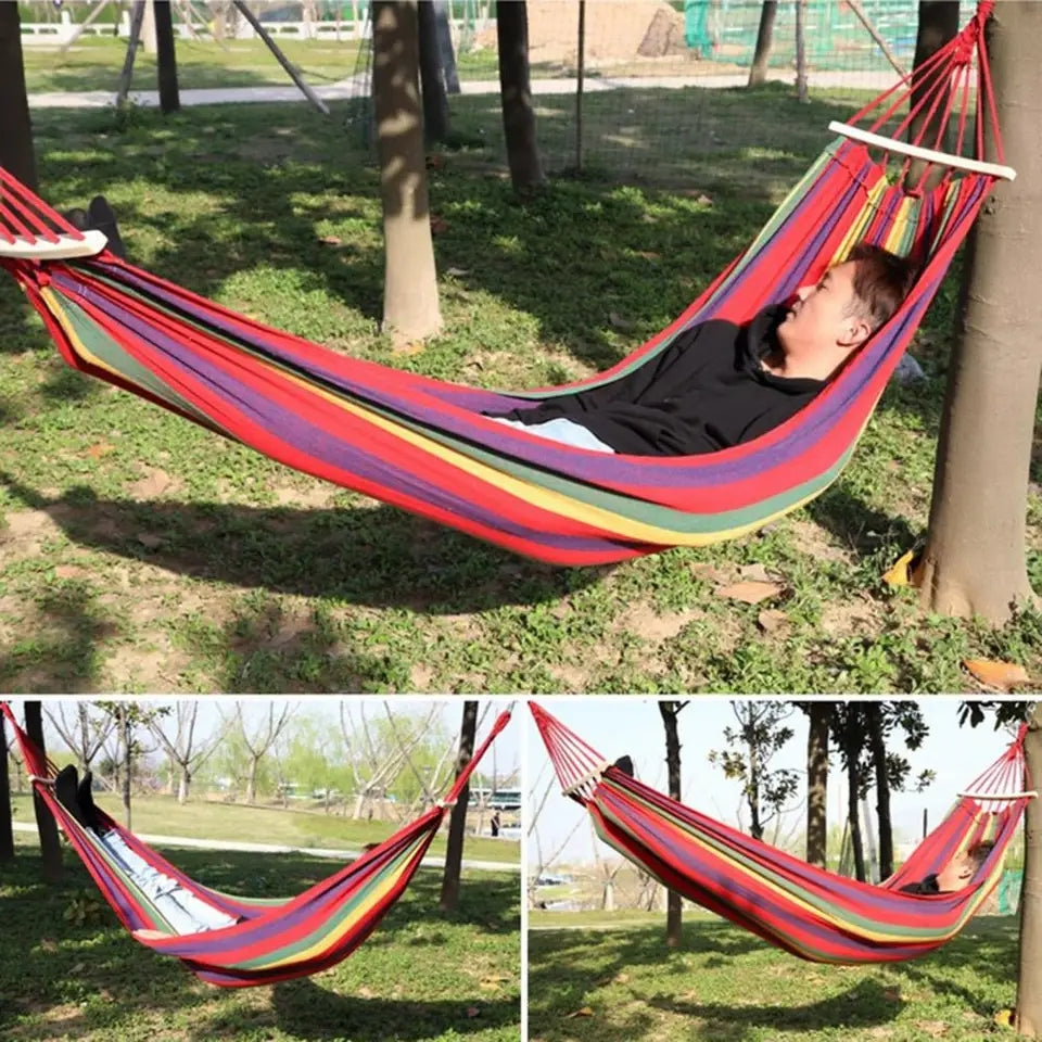 Imported Wooden Hanging Camping Portable Hammock