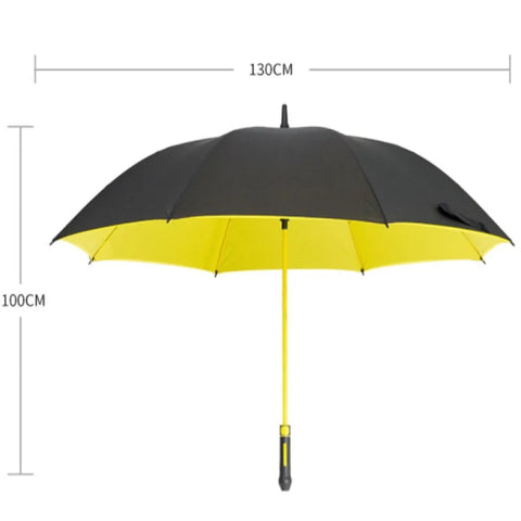Double golf umbrella with full fiber long handle