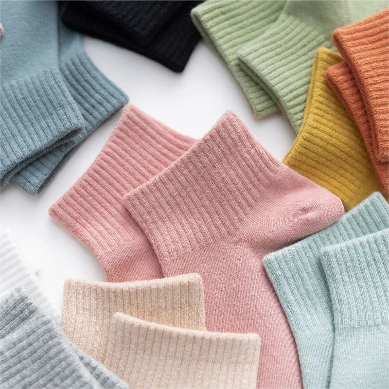5 PAIRS Women's Cotton Socks